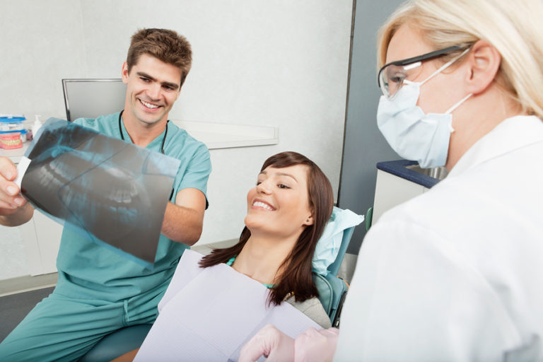 dental xrays with patient