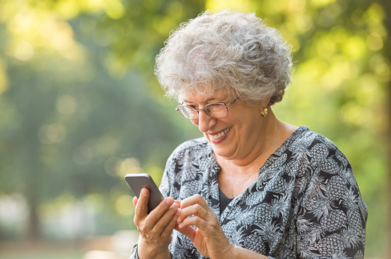 Smiling elderly woman